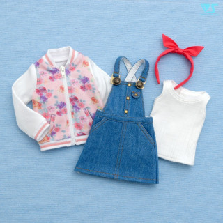 Flower Printed Bomber Jacket Set / Mini