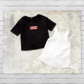 Box Logo Tee & Tank Top (Black)
