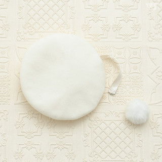 Pompon Beret (Cream)