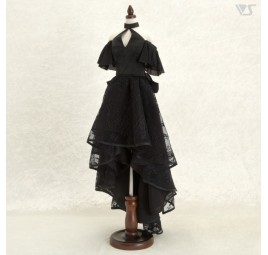 SD16 Long Back Dress Black – Elegant Outfit for Dollfie Dream | Papattes Store