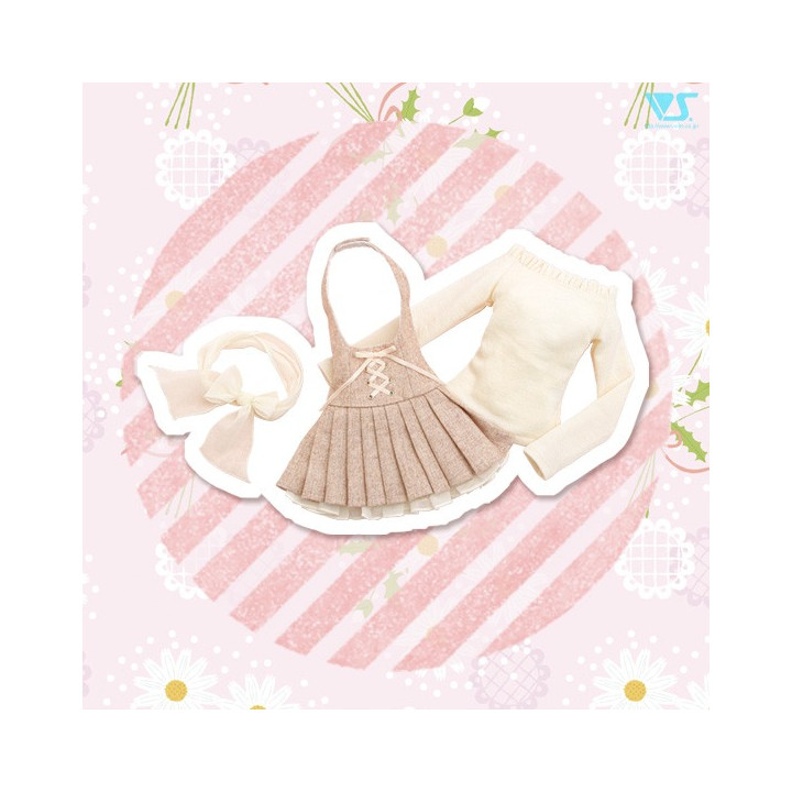 Ensemble Halter-Neck Dress (Brown) pour Dollfie Dream : Élégance
