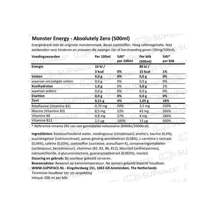 Monster Energy Ultra Zuckerfrei – Energy‑Drink ohne Kalorien