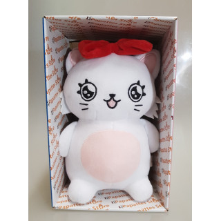 Lou Chan – Weißes Kawaii Plüschtier mit roter Schleife | Papattes Store
