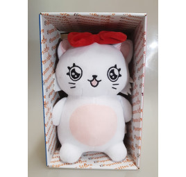Lou Chan – Weißes Kawaii Plüschtier mit roter Schleife | Papattes Store