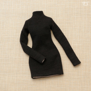 Black Ribbed Knit Dress – Fits DDS, DD & DDdy