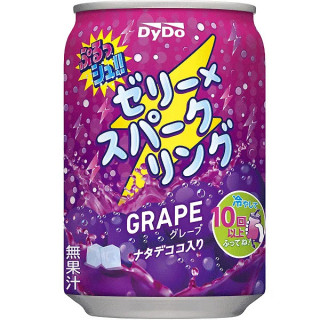 Dydo Purusshu Jelly X Sparkling Grape 280ml – Japanisches Gelee-Sprudelgetränk