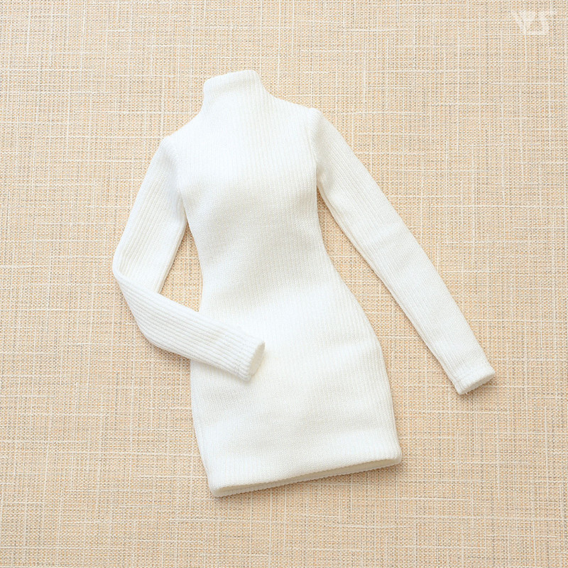 Dollfie Ribbed High Neck Dress White – DD/DDdy/SD – Volks