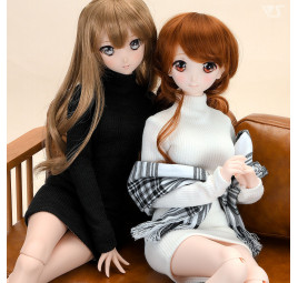 Dollfie Ribbed High Neck Dress White – DD/DDdy/SD – Volks